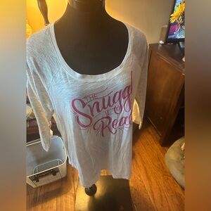 Torrid Gray Long Sleeve Top with Pink Graphic- new with tags…